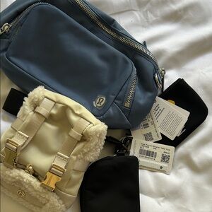 lululemon athletica Blue and Cream Backpack Set